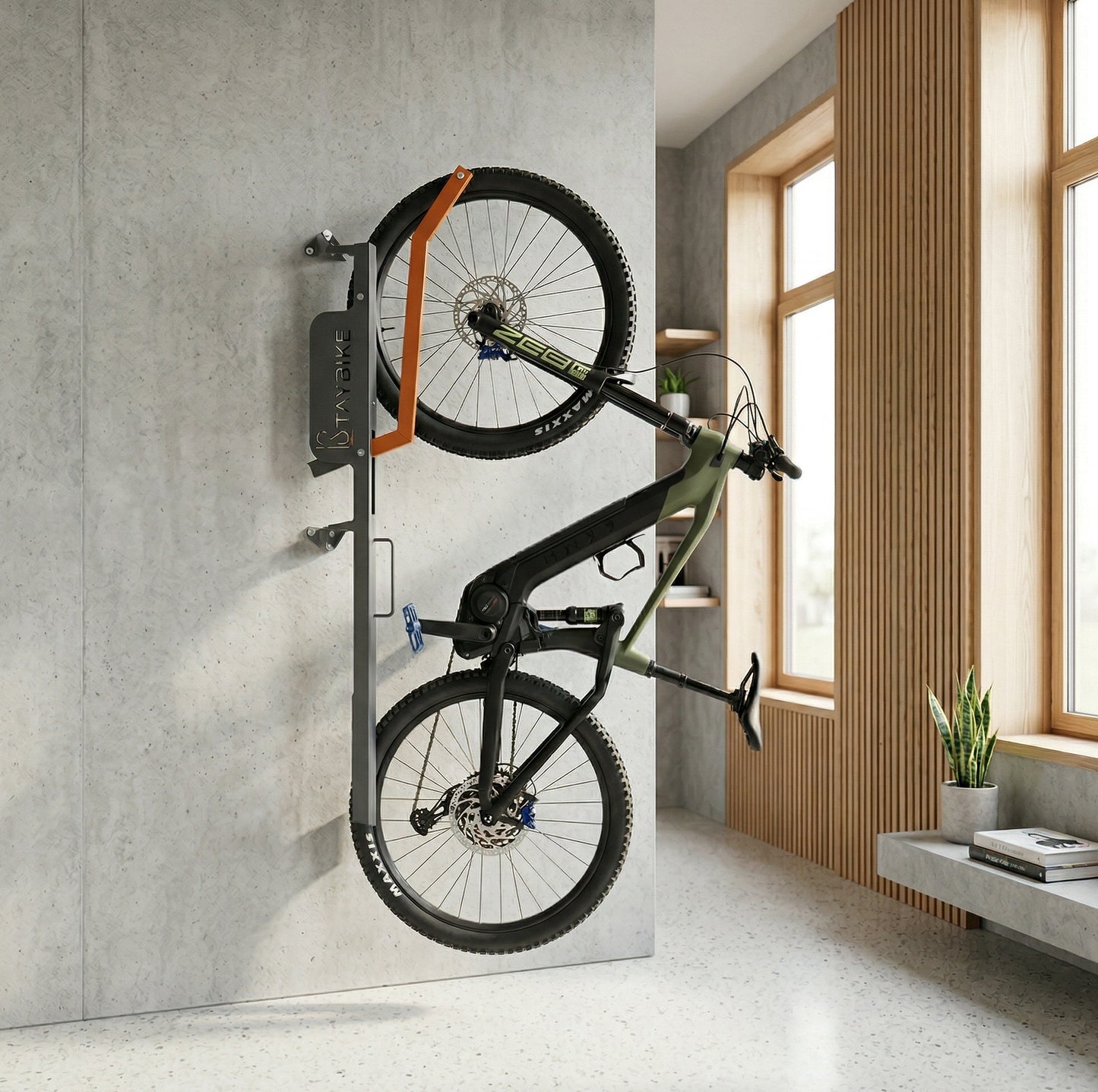 STAYBIKE Bikelift Fahrradhalterung TURNING, orange, schwenkbar